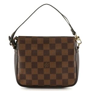 1998 Louis Vuitton Trousse Accessories Pochette Bag in Damier Ebene Canvas